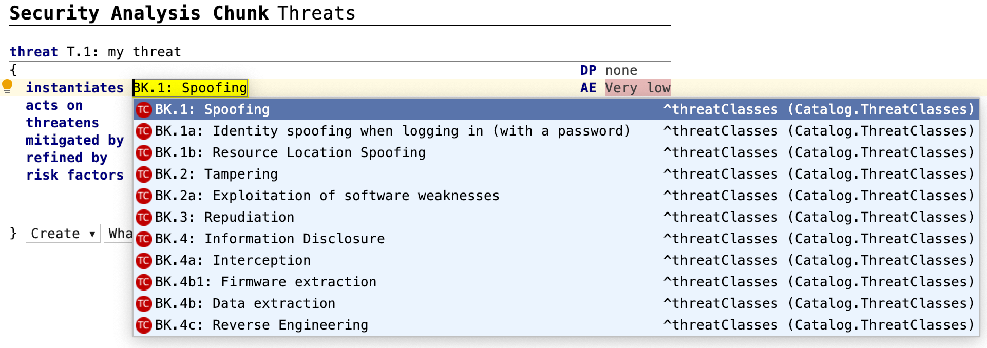 Security Analysis Chunk Threats