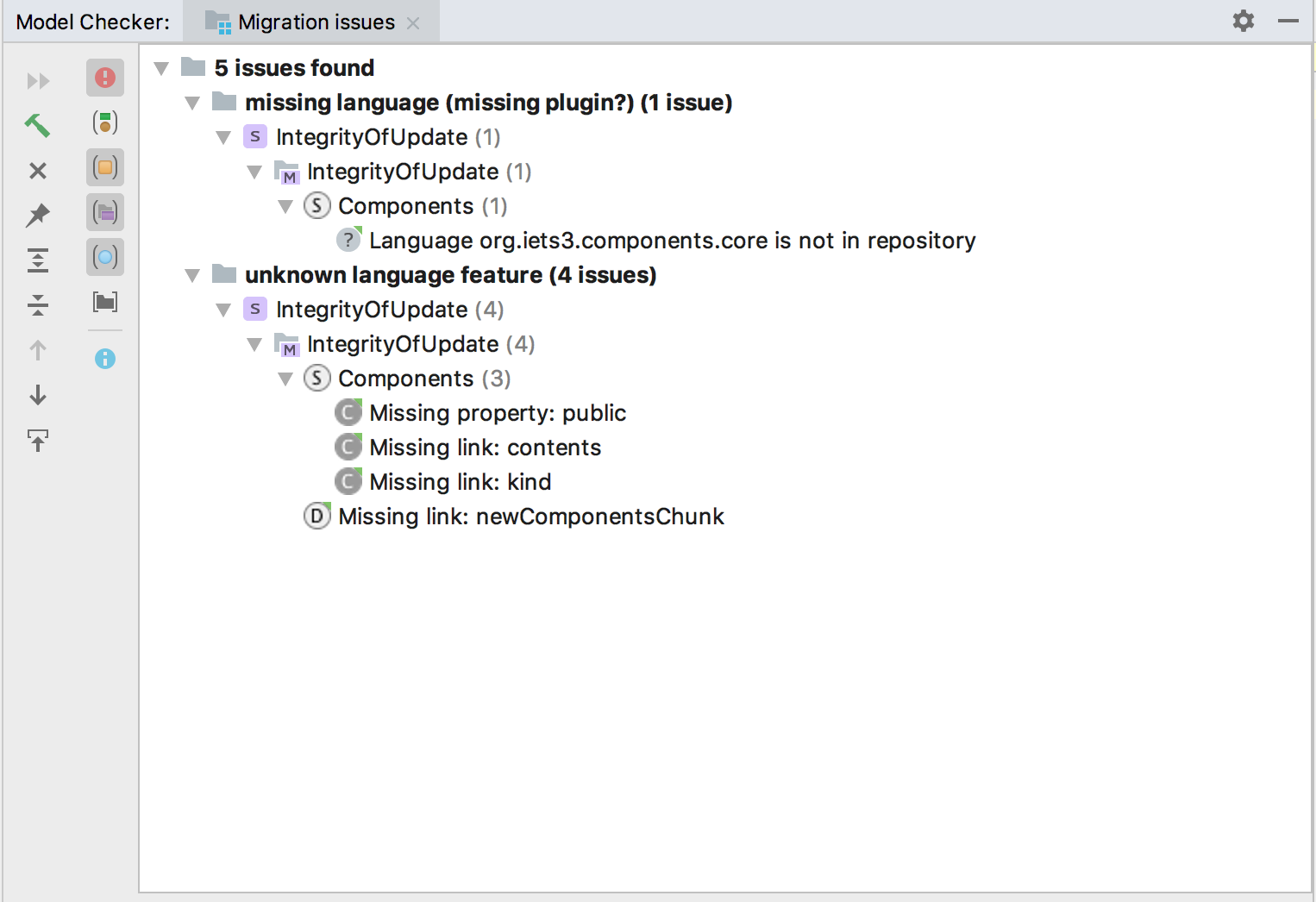 Model Checker: Migration issues